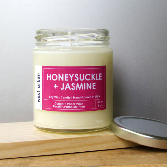 HONEYSUCKLE + JASMINE NATURAL SOY CANDLE