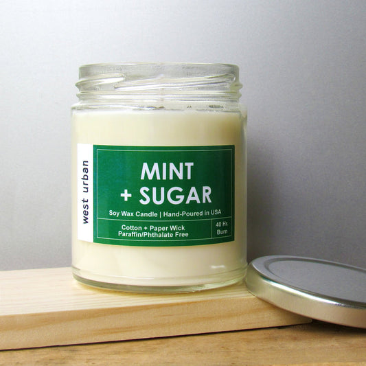 MINT + SUGAR  SOY CANDLE