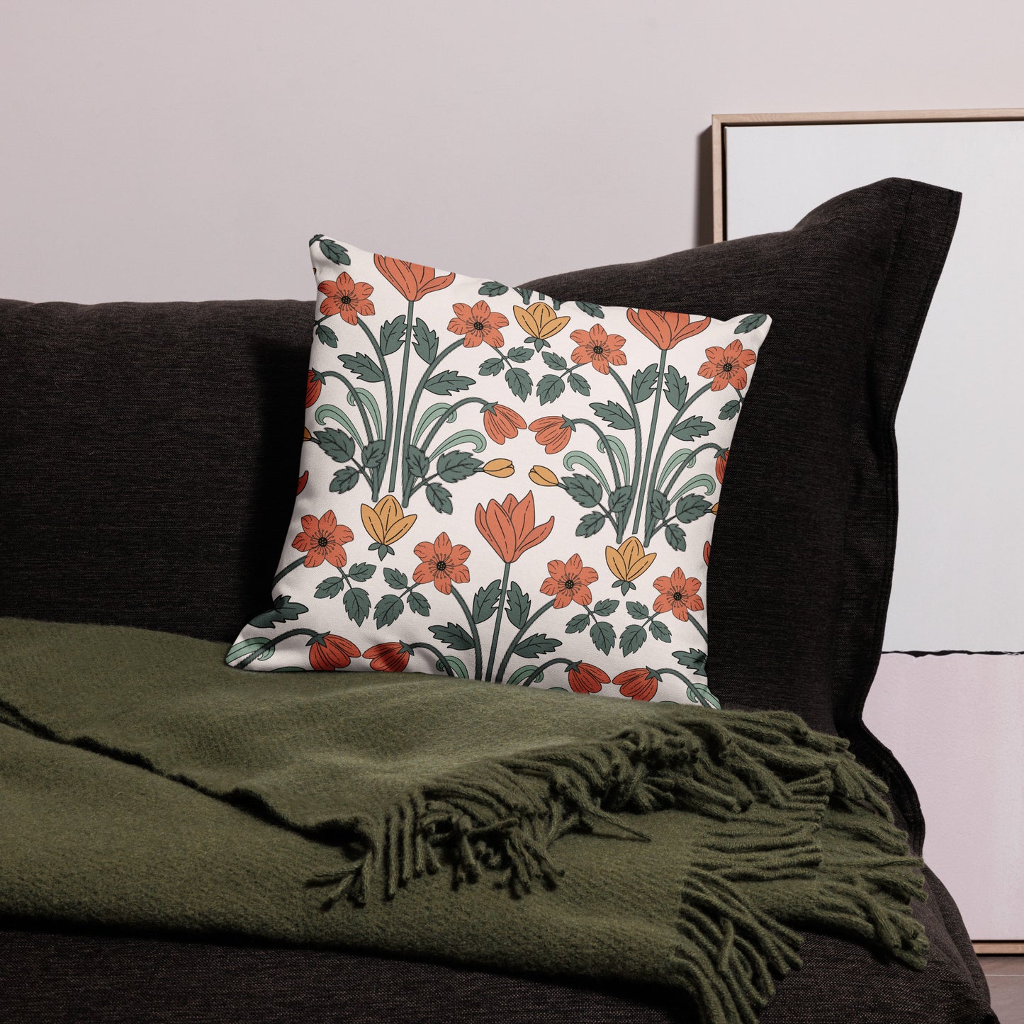 FLOWER NUVO THROW PILLOW 18" X 18"