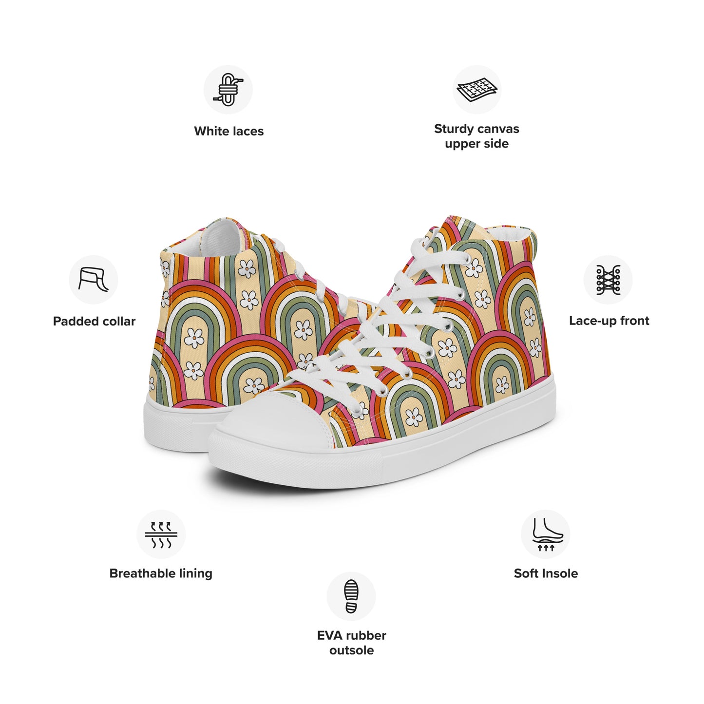 Retro Rainbow Hightop