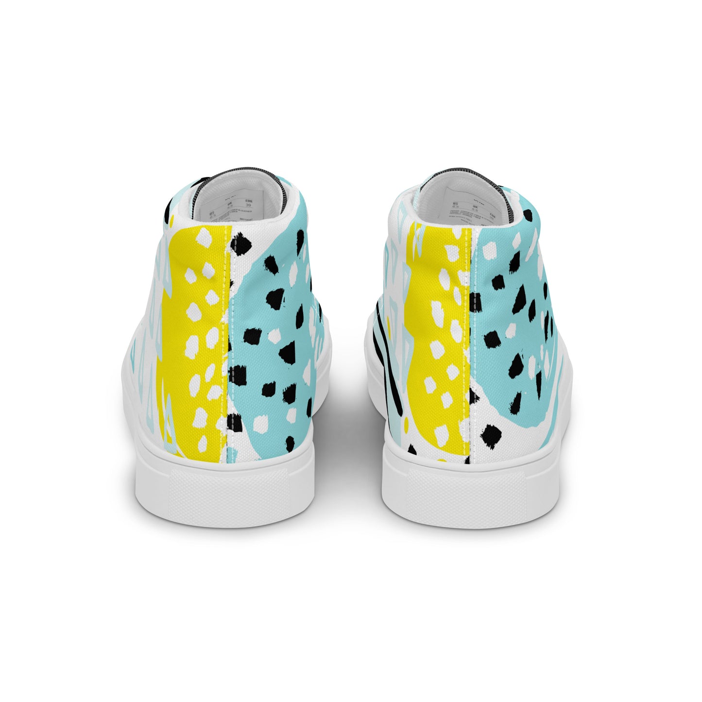YELLOW AND BLUE WOMAN'S HIGHTOP SNEAKERS