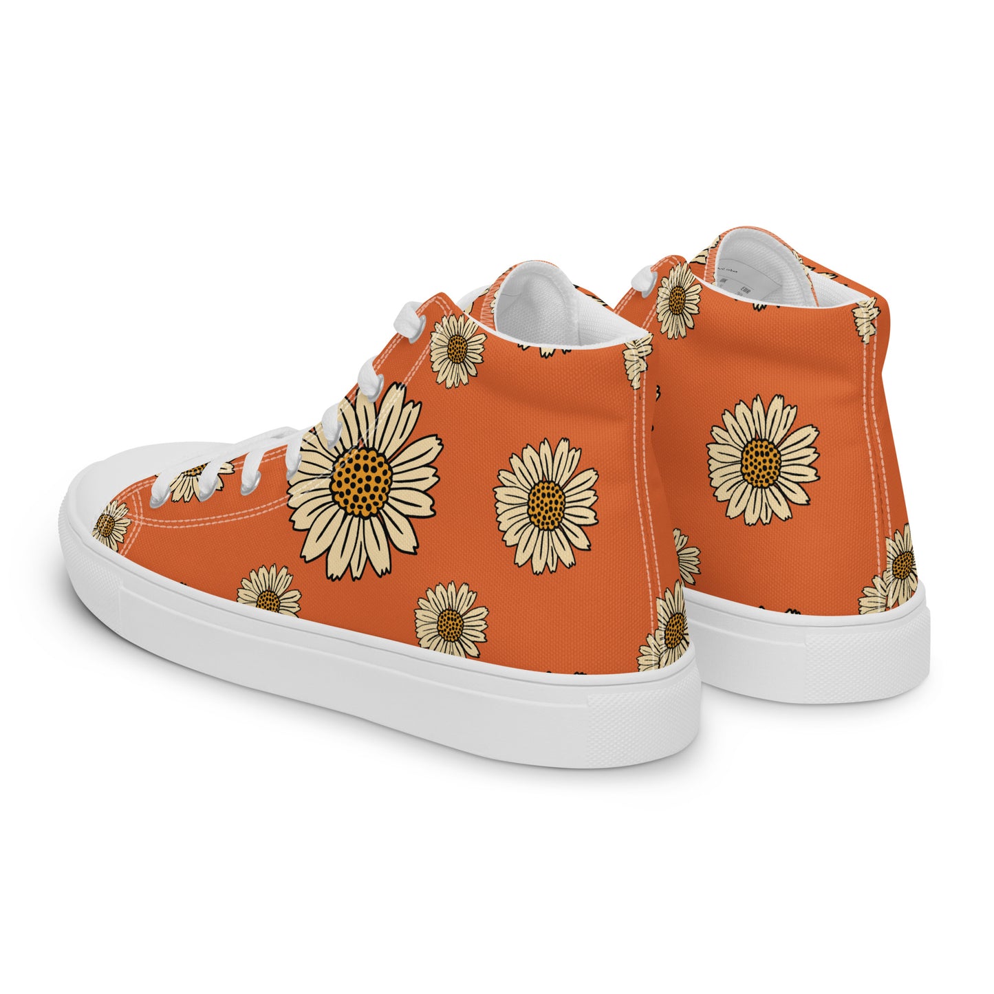 ORANGE FLOWER HIGHTOP SNEAKERS