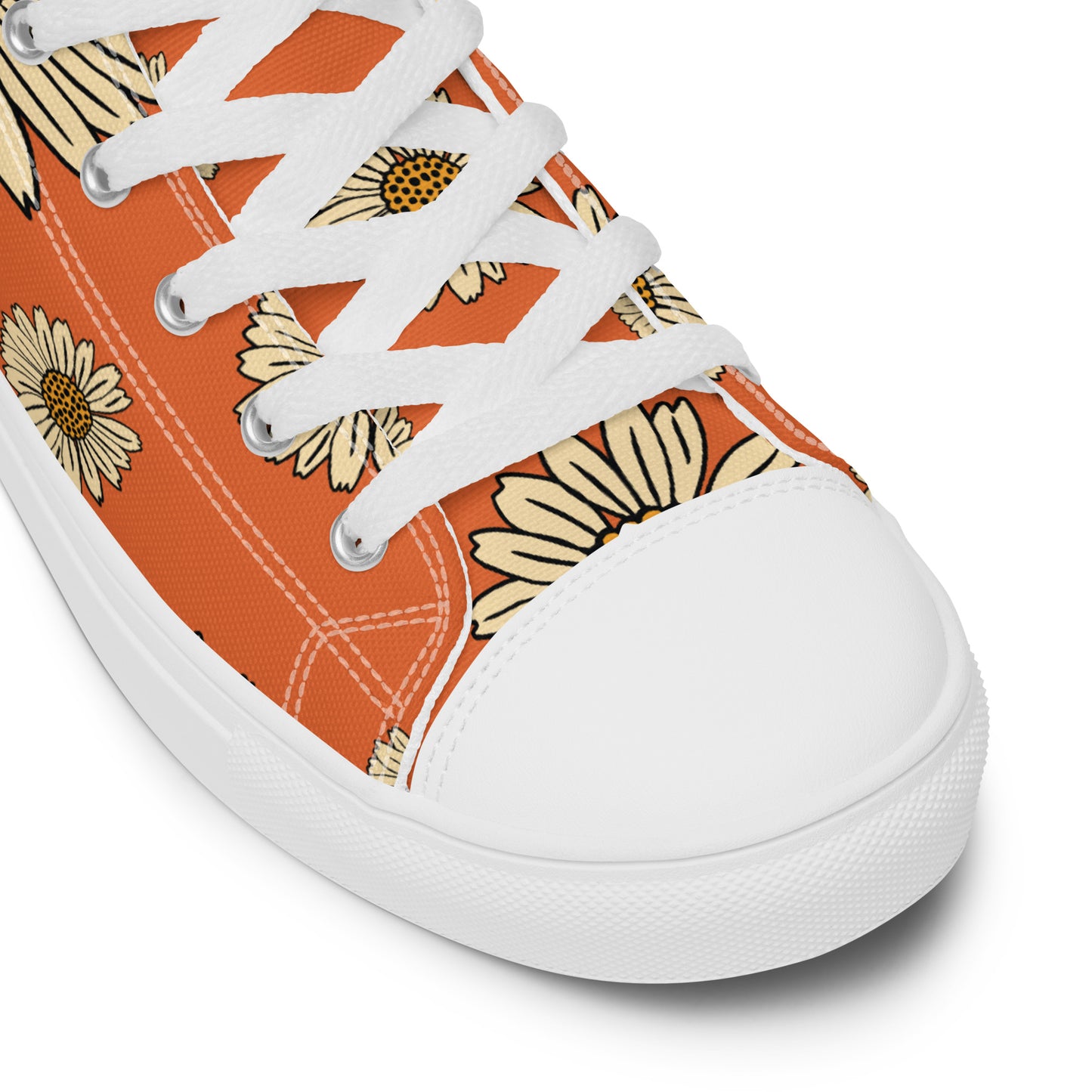ORANGE FLOWER HIGHTOP SNEAKERS